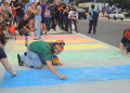 Rainbow Crosswalk Repainted at Pulse Nightclub Site After De Santis Has it Removed