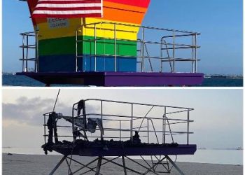 Long Beach Rainbow Lifeguard Tower Burned Down